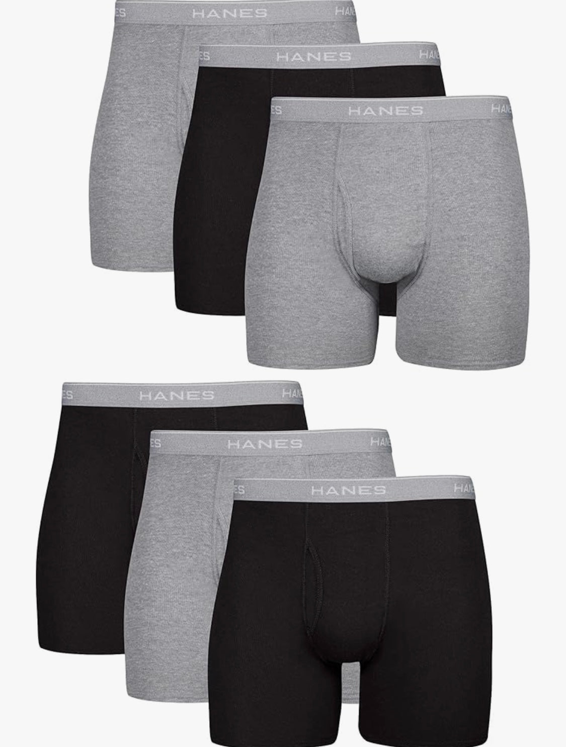 Hanes mens Underwear Boxer Briefs Pack, Cool & Breathable Cotton Moisture-wicking Underwear for Men, No Ride Up