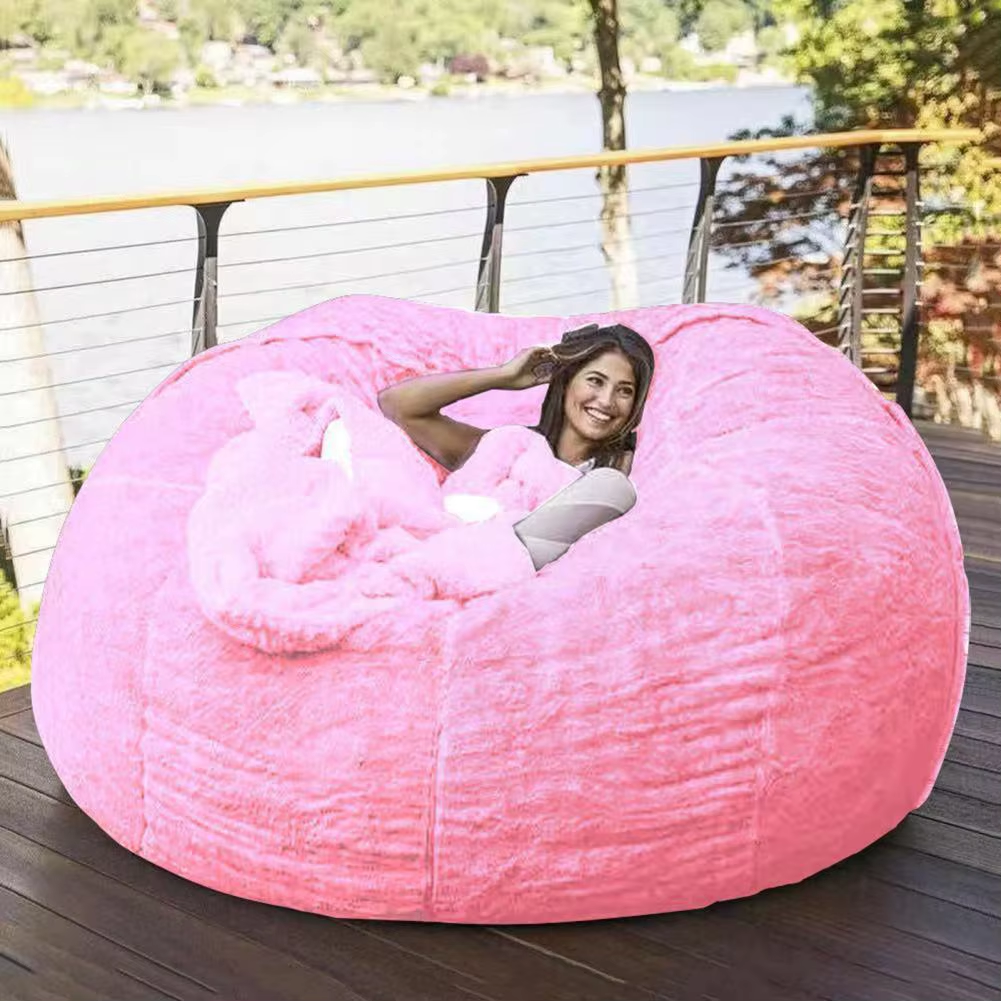 Soft Warm 180*90Cm Fur Giant Removable Washable Bean Bag Bed Cover