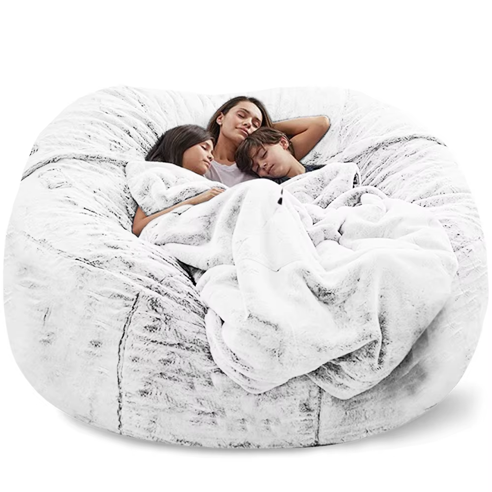 Soft Warm 180*90Cm Fur Giant Removable Washable Bean Bag Bed Cover