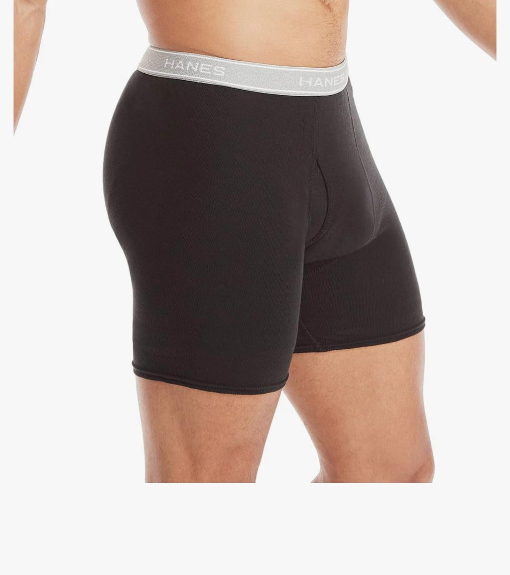 Hanes mens Underwear Boxer Briefs Pack, Cool & Breathable Cotton Moisture-wicking Underwear for Men, No Ride Up