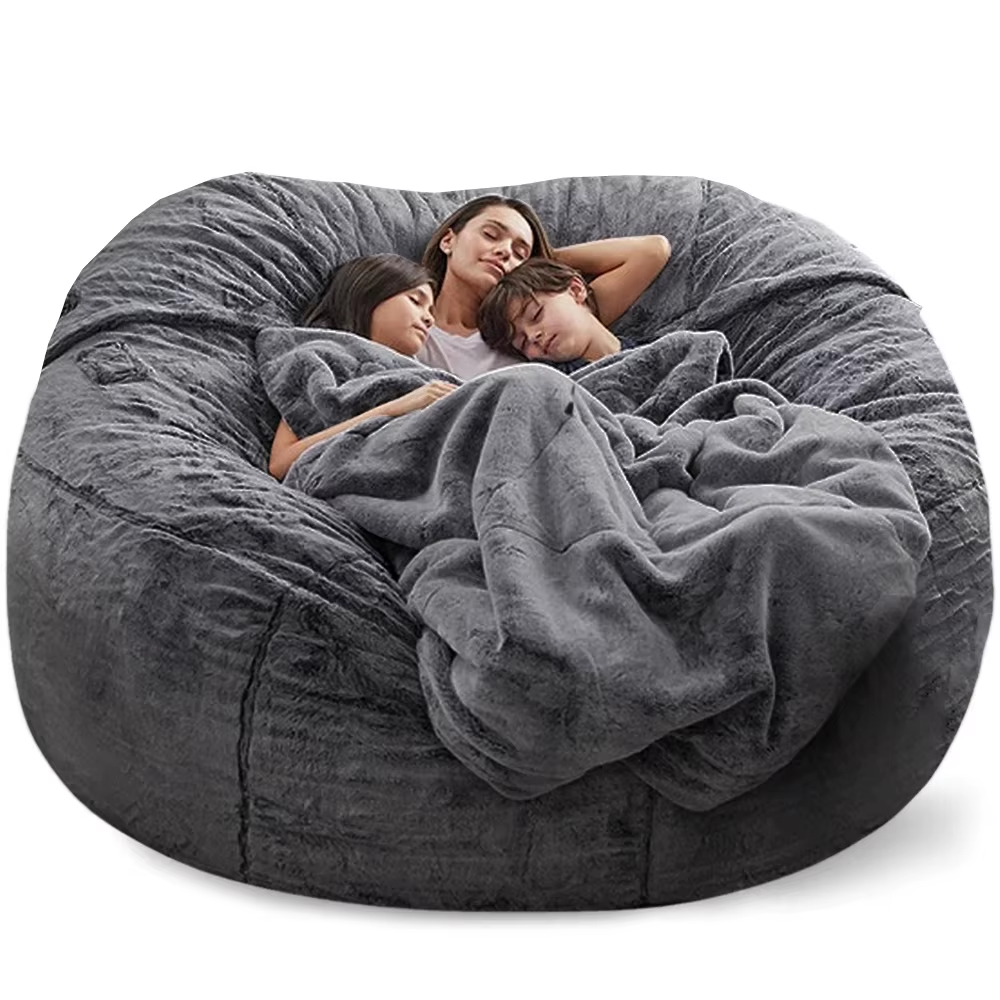 Soft Warm 180*90Cm Fur Giant Removable Washable Bean Bag Bed Cover