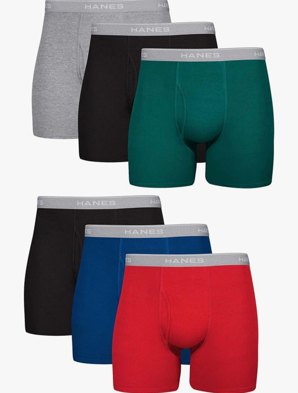 Hanes mens Underwear Boxer Briefs Pack, Cool & Breathable Cotton Moisture-wicking Underwear for Men, No Ride Up
