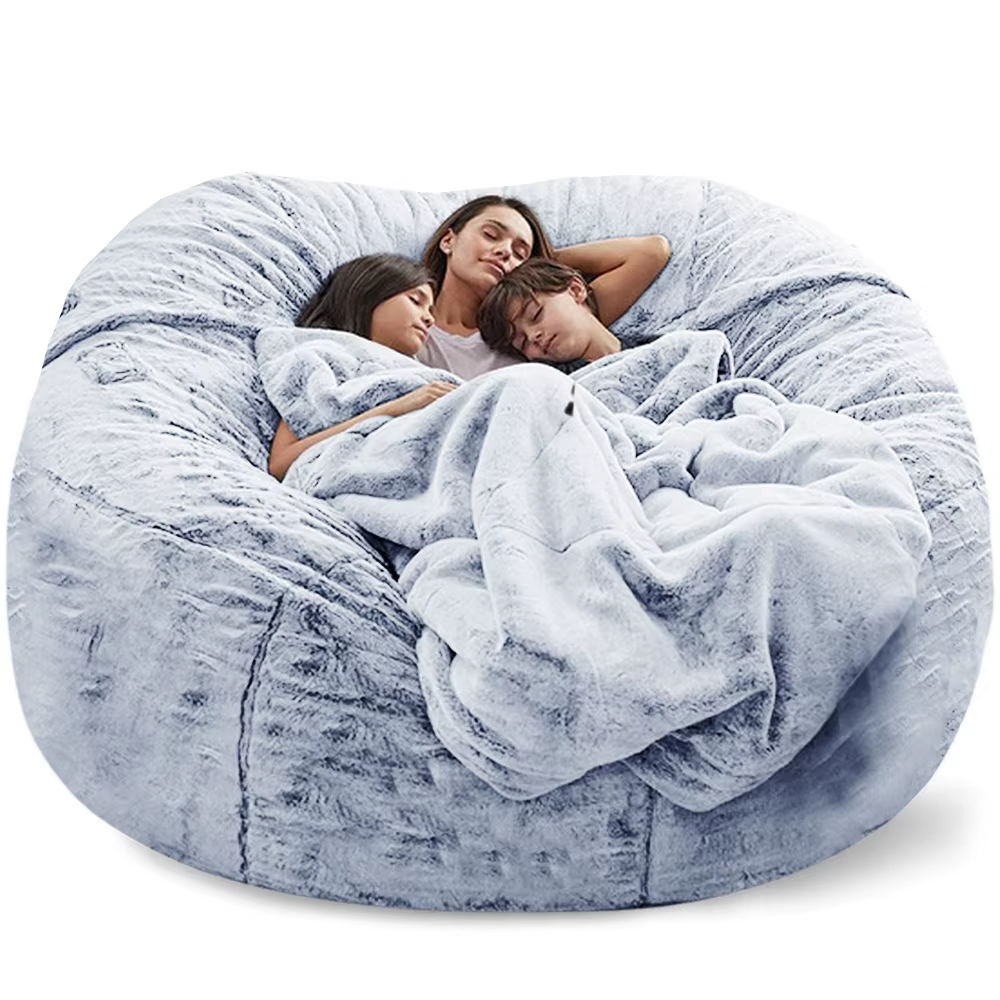 Soft Warm 180*90Cm Fur Giant Removable Washable Bean Bag Bed Cover