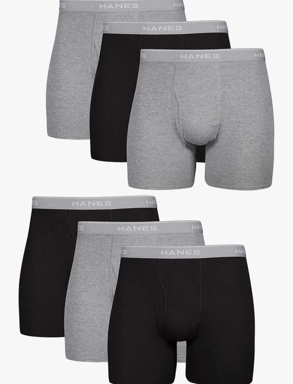 Hanes mens Underwear Boxer Briefs Pack, Cool & Breathable Cotton Moisture-wicking Underwear for Men, No Ride Up