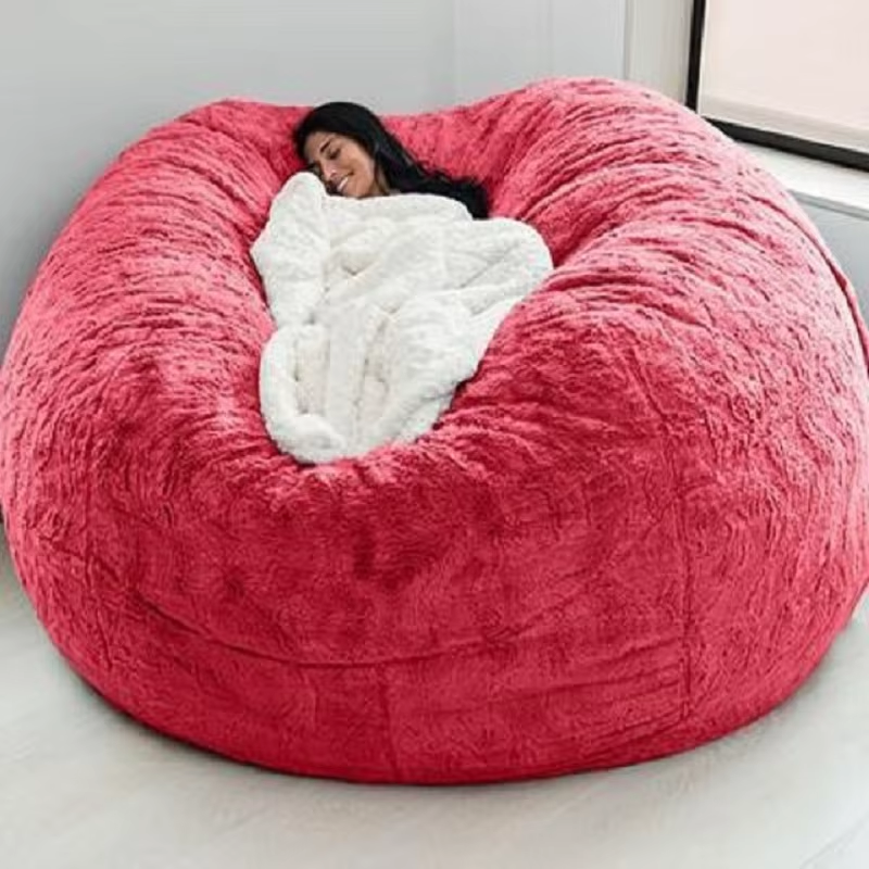 Soft Warm 180*90Cm Fur Giant Removable Washable Bean Bag Bed Cover