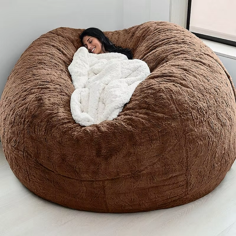Soft Warm 180*90Cm Fur Giant Removable Washable Bean Bag Bed Cover