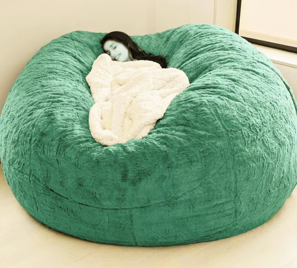 Soft Warm 180*90Cm Fur Giant Removable Washable Bean Bag Bed Cover