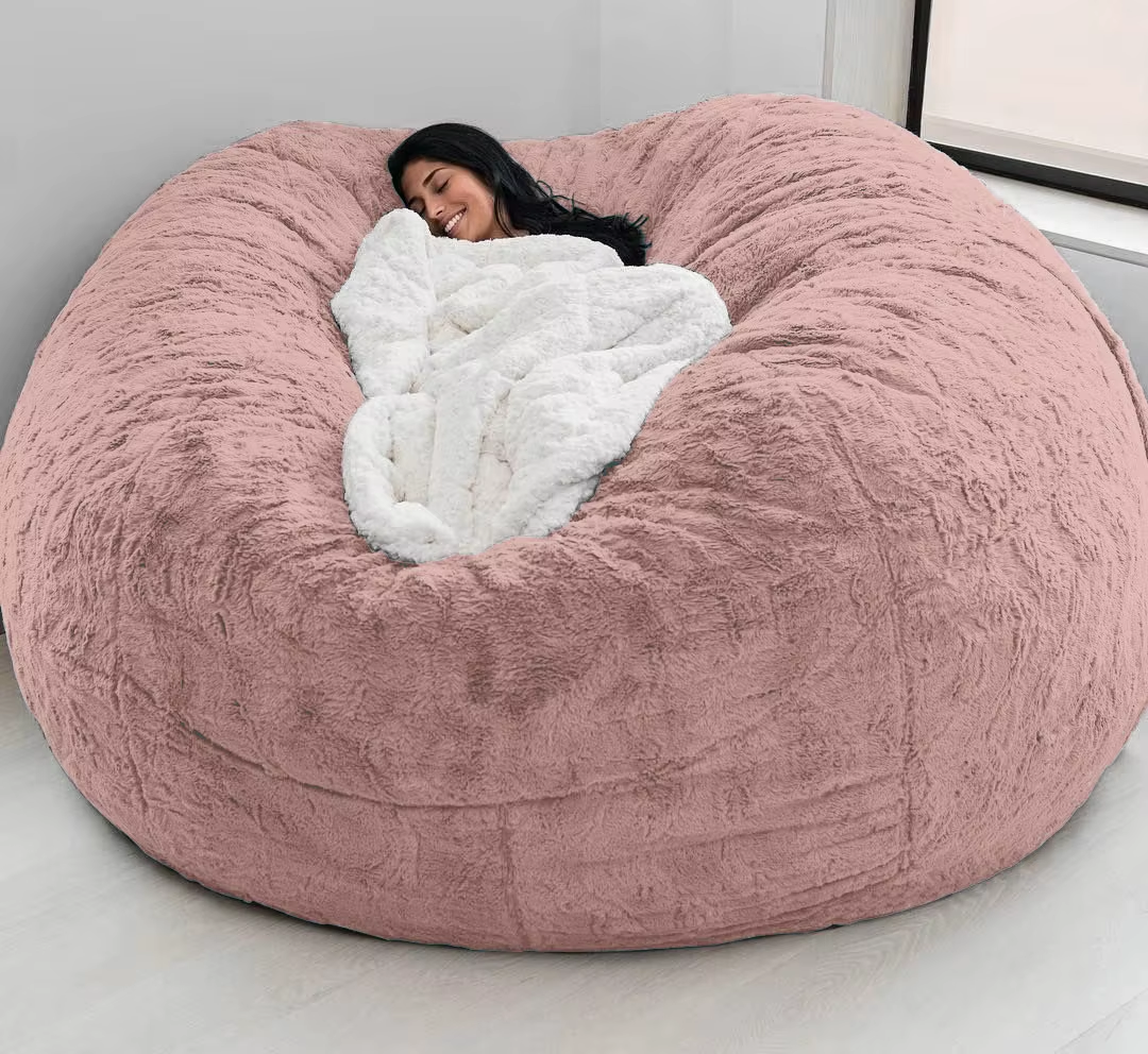 Soft Warm 180*90Cm Fur Giant Removable Washable Bean Bag Bed Cover