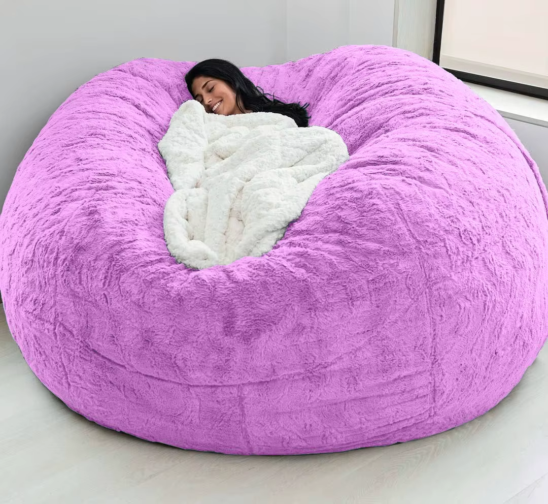 Soft Warm 180*90Cm Fur Giant Removable Washable Bean Bag Bed Cover