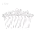 Women Bridal Rhinestone Clips Pearl Hair Combs Wedding Hair Accessories Hair Pin Bride Barrette Hair Tiara Jewelry Accessories