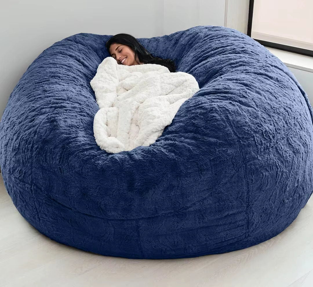 Soft Warm 180*90Cm Fur Giant Removable Washable Bean Bag Bed Cover