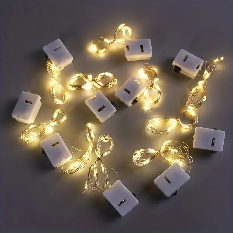 Outside 10 Pack Waterproof Mini Fairy Lights Copper with 3 Speed Modes for Christmas Decorations and Outdoor Use Battery Powered