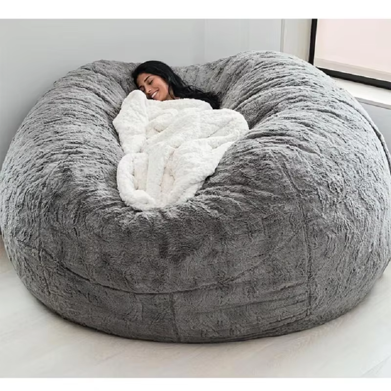 Soft Warm 180*90Cm Fur Giant Removable Washable Bean Bag Bed Cover