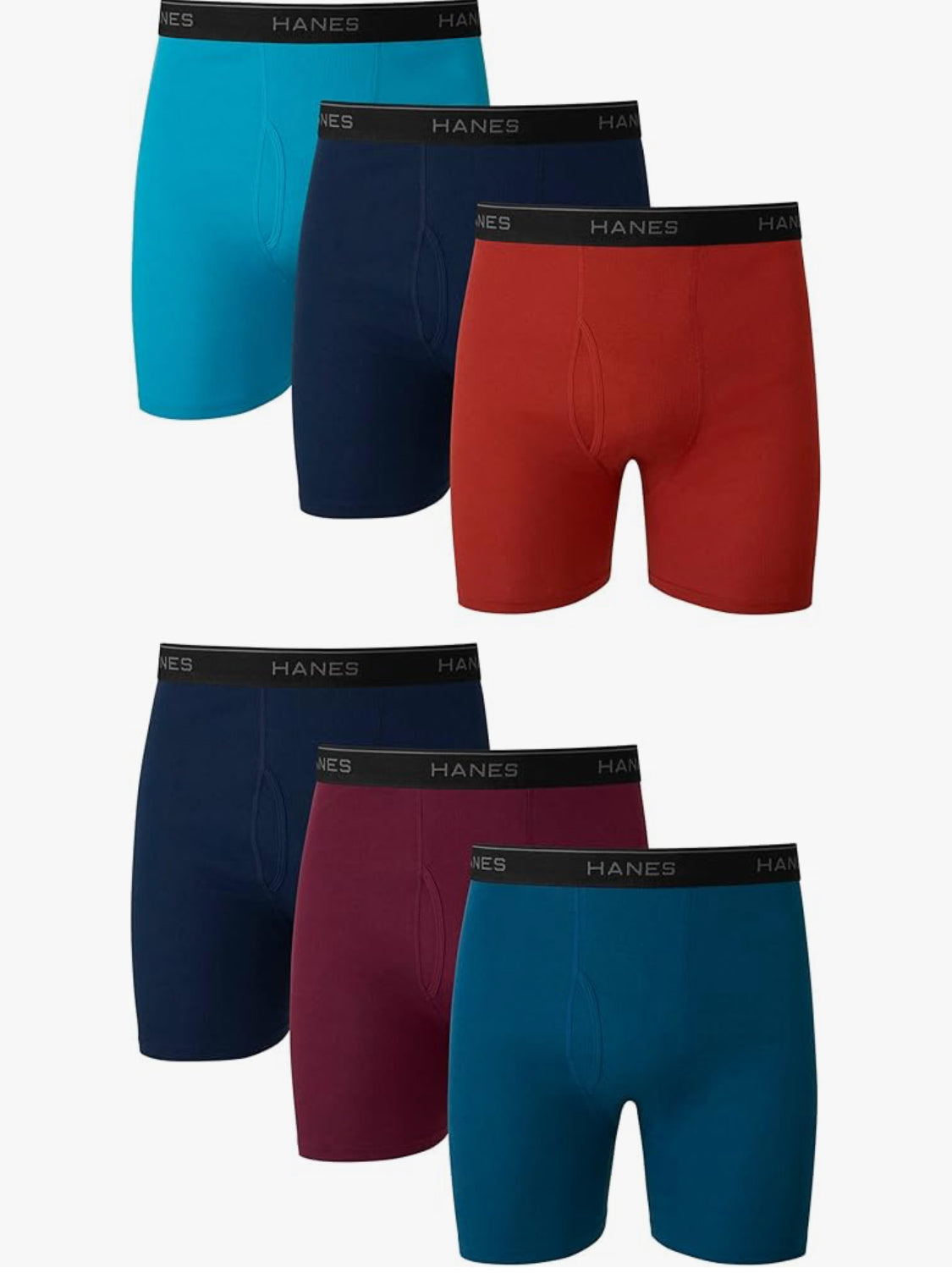 Hanes mens Underwear Boxer Briefs Pack, Cool & Breathable Cotton Moisture-wicking Underwear for Men, No Ride Up