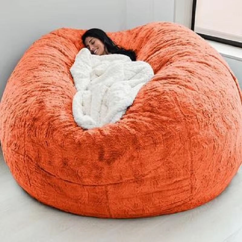 Soft Warm 180*90Cm Fur Giant Removable Washable Bean Bag Bed Cover