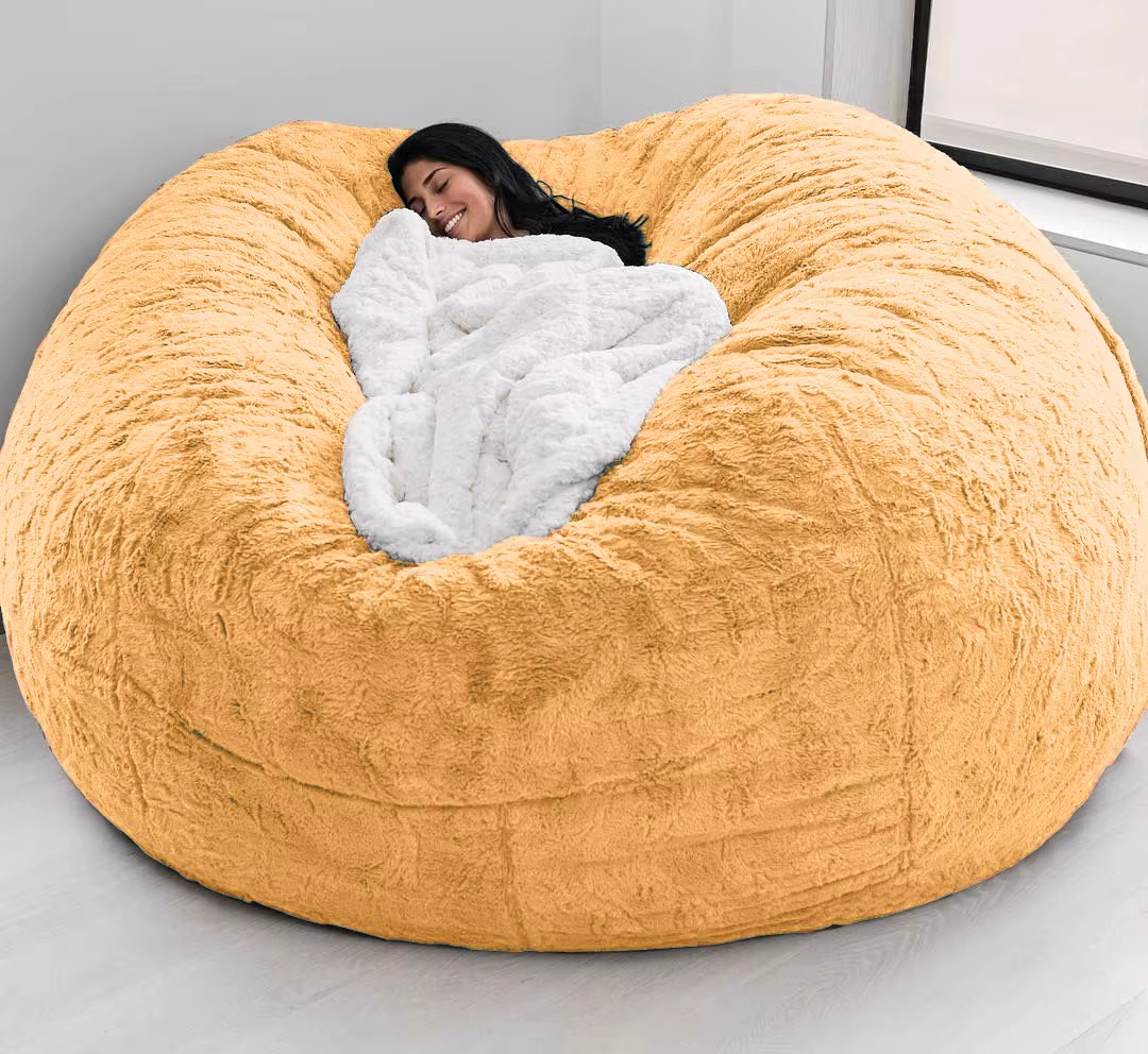 Soft Warm 180*90Cm Fur Giant Removable Washable Bean Bag Bed Cover