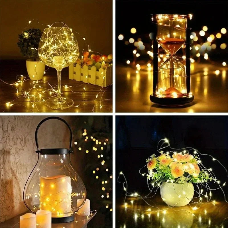 Outside 10 Pack Waterproof Mini Fairy Lights Copper with 3 Speed Modes for Christmas Decorations and Outdoor Use Battery Powered