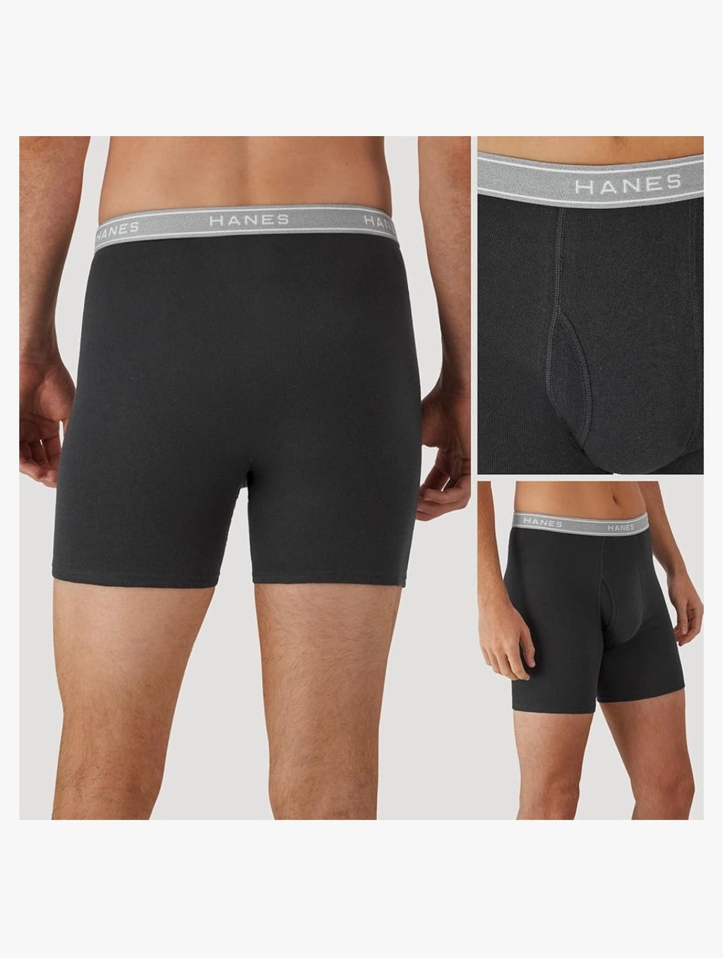 Hanes mens Underwear Boxer Briefs Pack, Cool & Breathable Cotton Moisture-wicking Underwear for Men, No Ride Up
