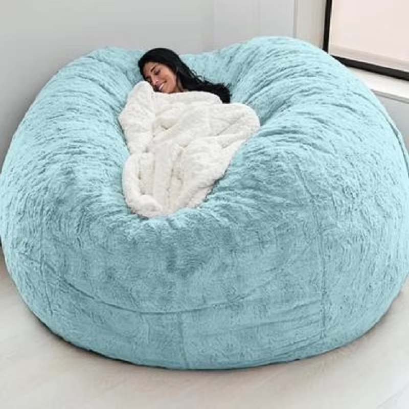 Soft Warm 180*90Cm Fur Giant Removable Washable Bean Bag Bed Cover