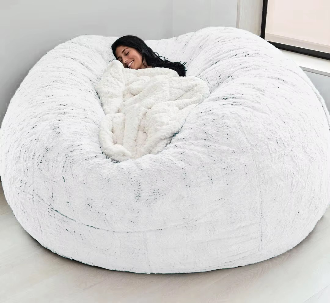 Soft Warm 180*90Cm Fur Giant Removable Washable Bean Bag Bed Cover