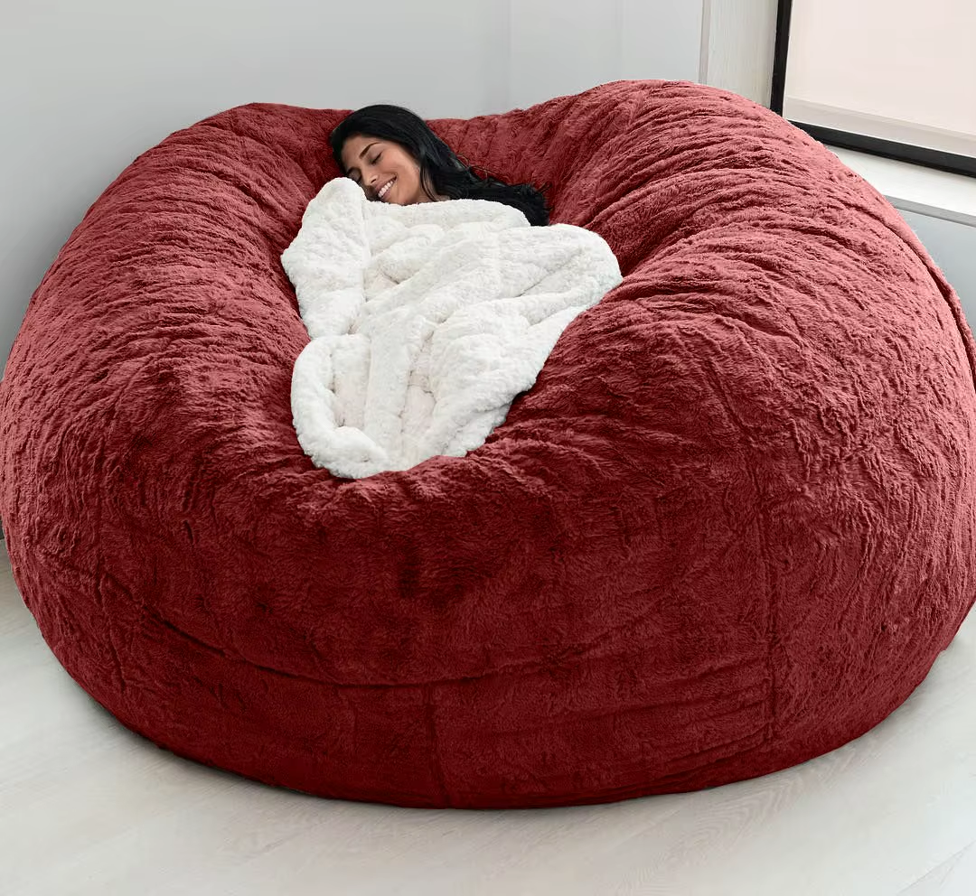 Soft Warm 180*90Cm Fur Giant Removable Washable Bean Bag Bed Cover