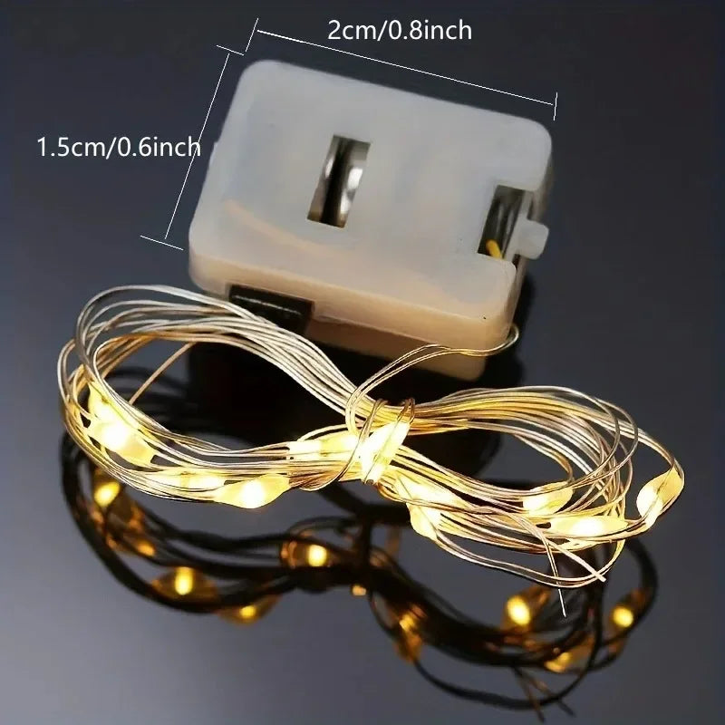 Outside 10 Pack Waterproof Mini Fairy Lights Copper with 3 Speed Modes for Christmas Decorations and Outdoor Use Battery Powered
