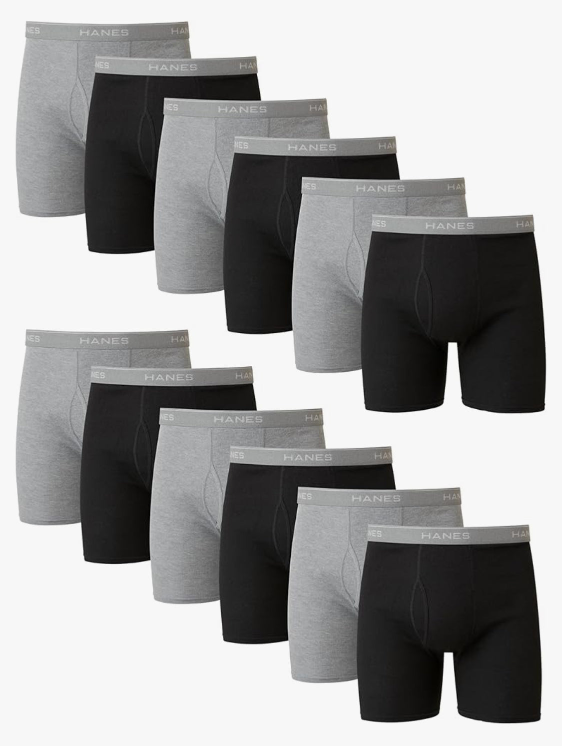 Hanes mens Underwear Boxer Briefs Pack, Cool & Breathable Cotton Moisture-wicking Underwear for Men, No Ride Up